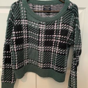 Abercrombie and Fitch sweater. Green, navy & pink.